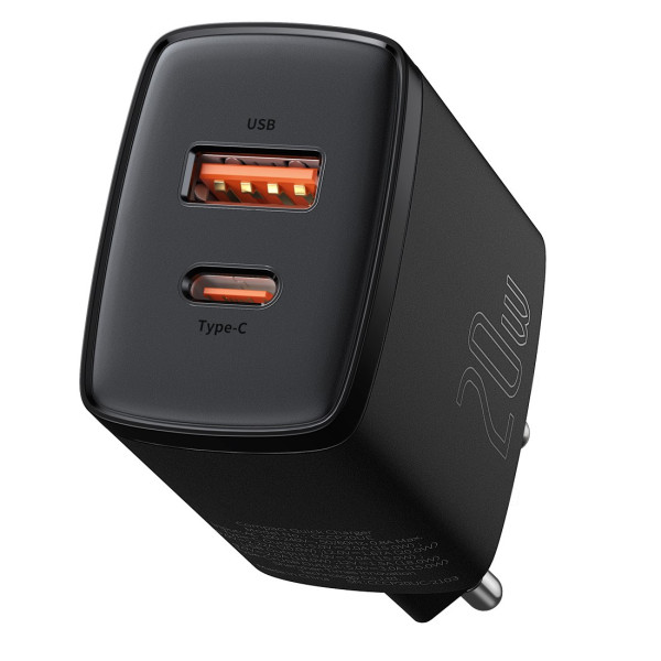 Зарядний пристрій Baseus Compact Quick Charger QC3.0+PD3.0 20W (CCXJ-B01) - зображення 3