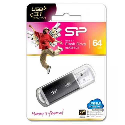 Флеш пам'ять USB 64 Gb Silicon Power Blaze B02 Black USB 3.1 - зображення 6