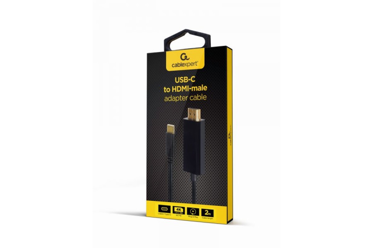 Кабель USB Type C to HDMI 4K60Hz, 2.0 м, Cablexpert - зображення 2