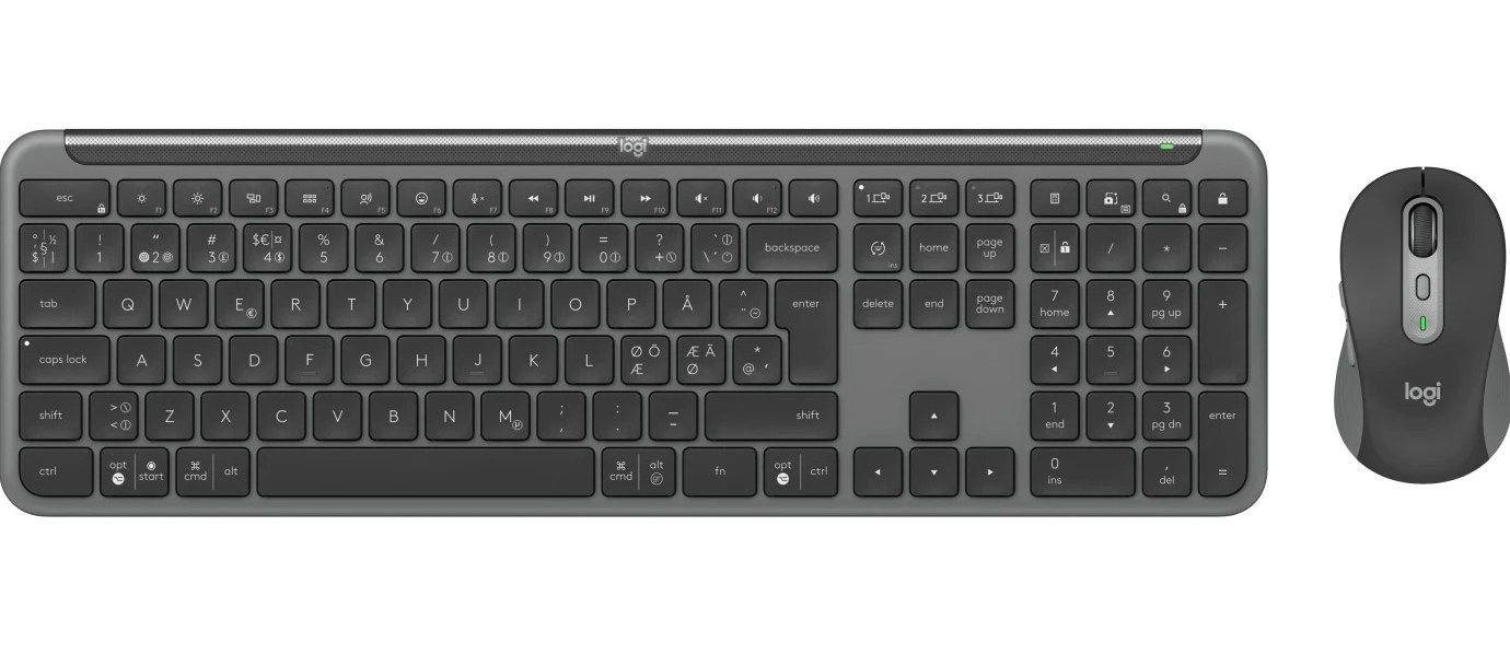 Комплект безпровідний Logitech MK950 Bluetooth\/Wireles UA Graphite - зображення 1