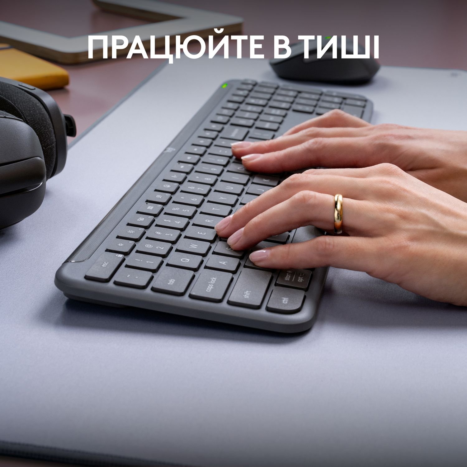Комплект безпровідний Logitech MK950 Bluetooth\/Wireles UA Graphite - зображення 4