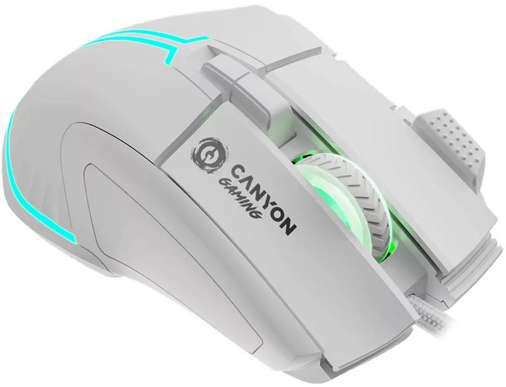 Мишка Canyon GM-636 Fortnax RGB USB White (CND-SGM636W) - зображення 5