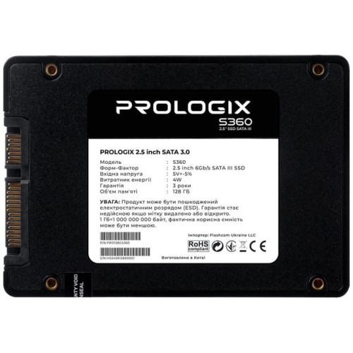 Накопичувач SSD 128GB Prologix S360 (PRO128GS360) - зображення 2