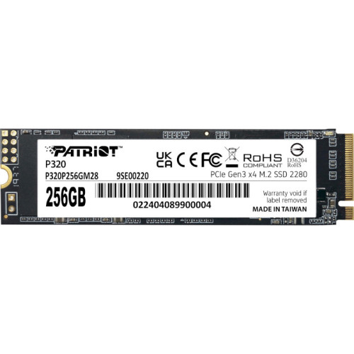 Накопичувач SSD NVMe M.2 256GB Patriot P320 (P320P256GM28) - зображення 1