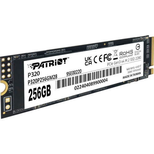 Накопичувач SSD NVMe M.2 256GB Patriot P320 (P320P256GM28) - зображення 3