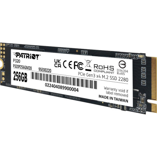Накопичувач SSD NVMe M.2 256GB Patriot P320 (P320P256GM28) - зображення 2