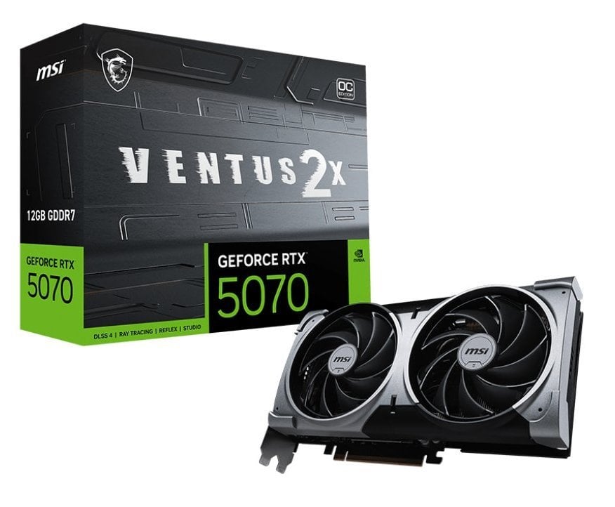 Відеокарта GeForce RTX 5070 12 GDDR7 MSI VENTUS 2X OC (RTX 5070 VENTUS 12G 2X OC) - зображення 1