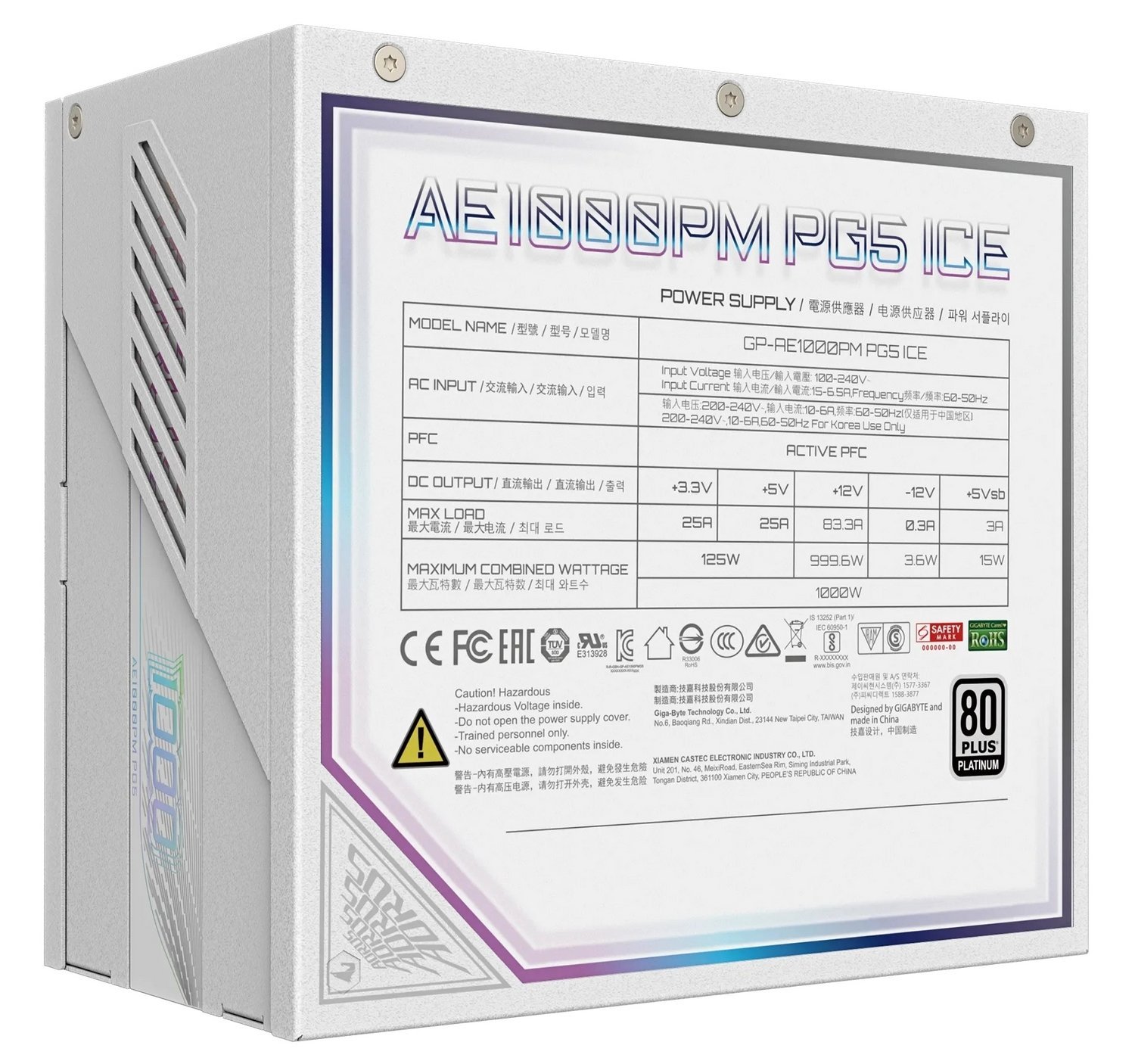 БЖ Gigabyte Aorus Elite P ICE 1000Вт - зображення 6