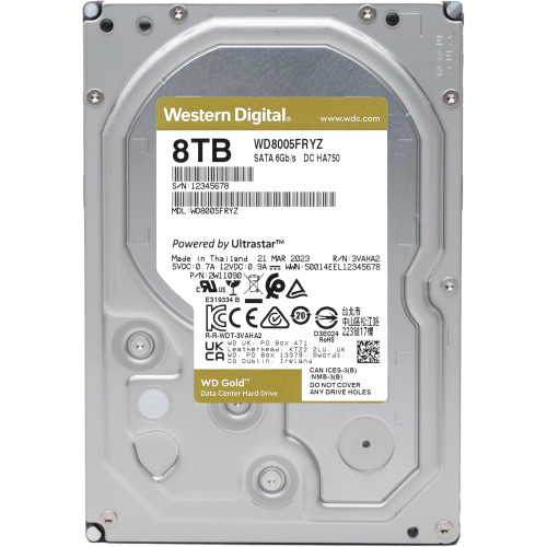 Жорсткий диск HDD 8000GB WD WD8005FRYZ - зображення 2