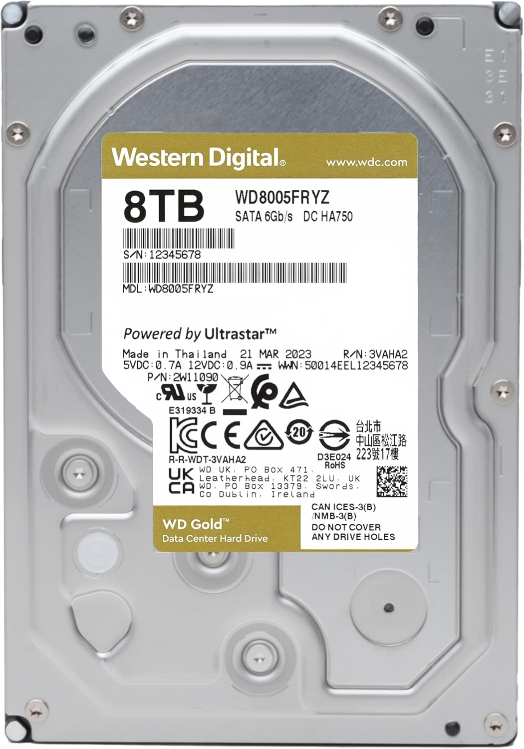 Жорсткий диск HDD 8000GB WD WD8005FRYZ - зображення 2