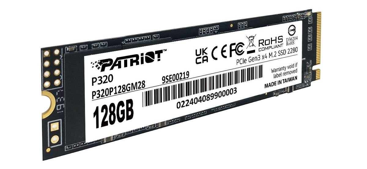 Накопичувач SSD NVMe M.2 128GB Patriot P320 (P320P128GM28) - зображення 4