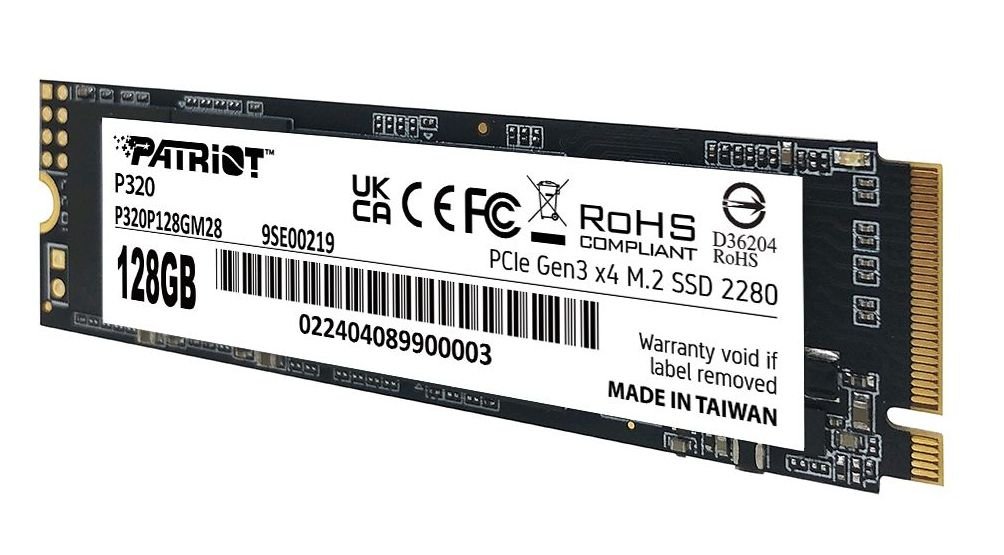 Накопичувач SSD NVMe M.2 128GB Patriot P320 (P320P128GM28) - зображення 3