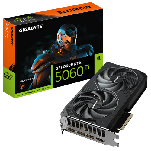 Відеокарта GeForce RTX 5060 Ti 16 GDDR7 Gigabyte Windforce (GV-N506TWF2-16GD) - зображення 1