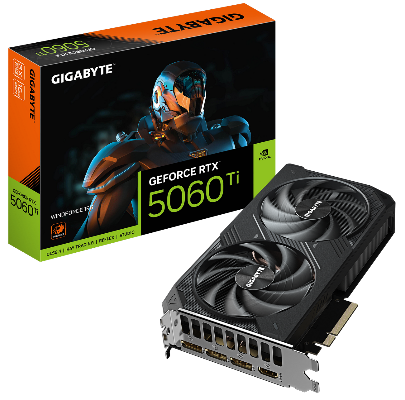 Відеокарта GeForce RTX 5060 Ti 16 GDDR7 Gigabyte Windforce (GV-N506TWF2-16GD) - зображення 1