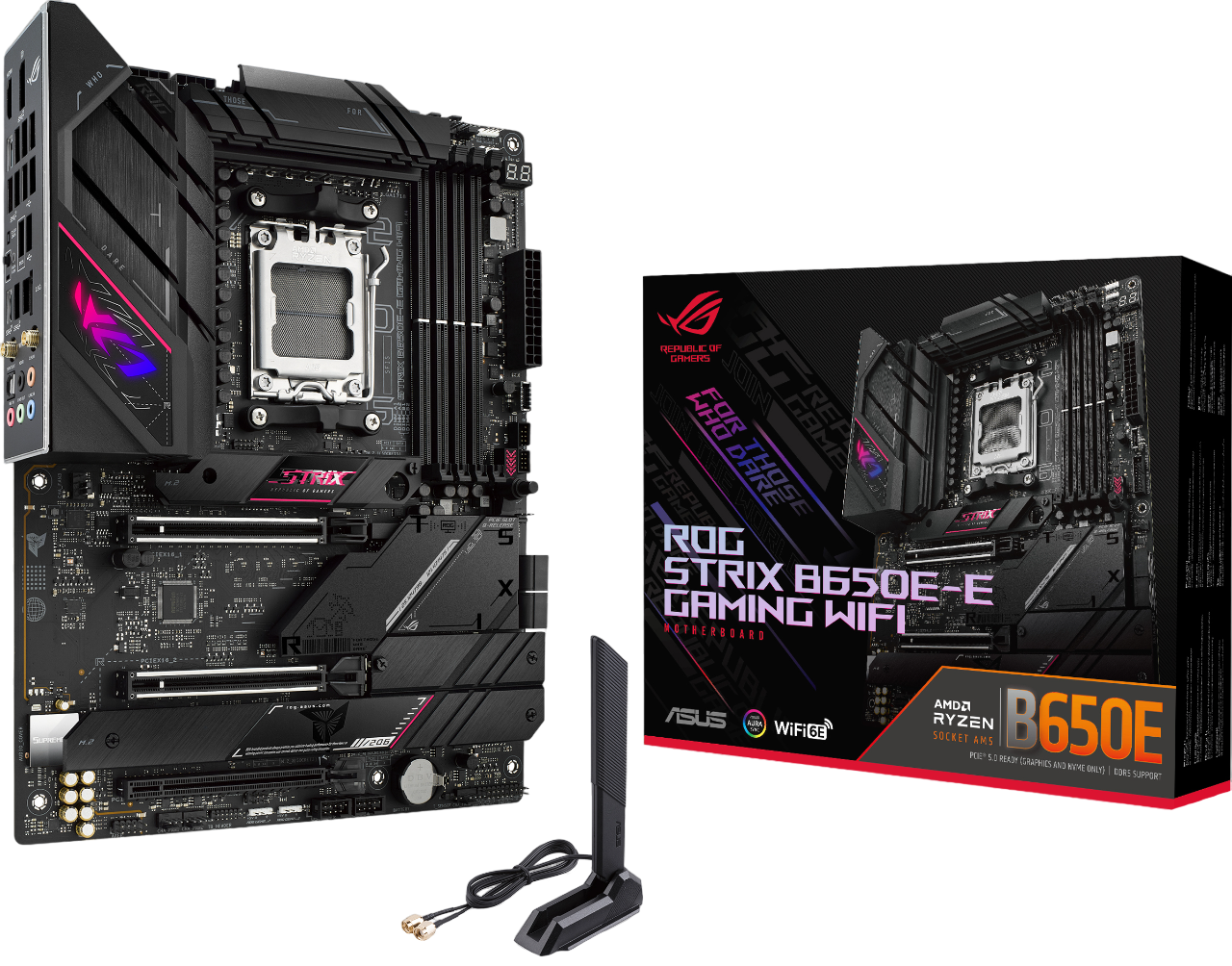 Мат. плата AM5 Asus ROG STRIX B650E-E GAMING WIFI - зображення 1