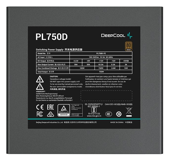 БЖ 700Вт Deepcool PL750D V2 (R-PL750D-FC0B-EU-V2) - зображення 4