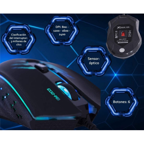 Мишка Xtrike ME GM-203 Сolors-LED USB Black (GM-203) - зображення 8