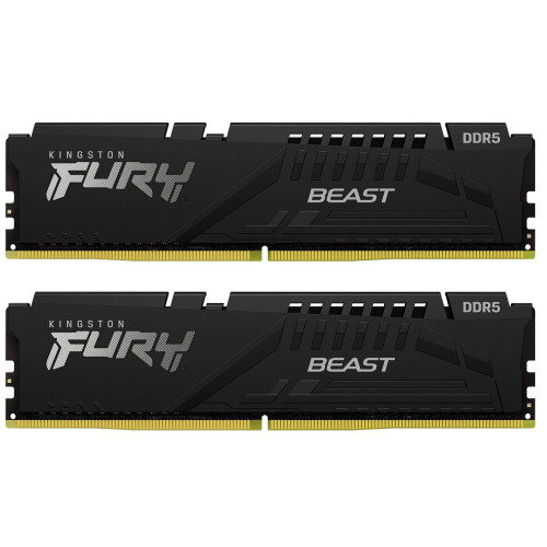 Пам'ять DDR5 RAM_64Gb (2x32Gb) 6400Mhz Kingston Fury Beast Black (KF564C32BBK2-64) - зображення 1
