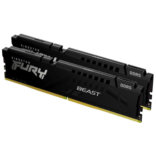 Пам'ять DDR5 RAM_64Gb (2x32Gb) 6400Mhz Kingston Fury Beast Black (KF564C32BBK2-64) - зображення 2