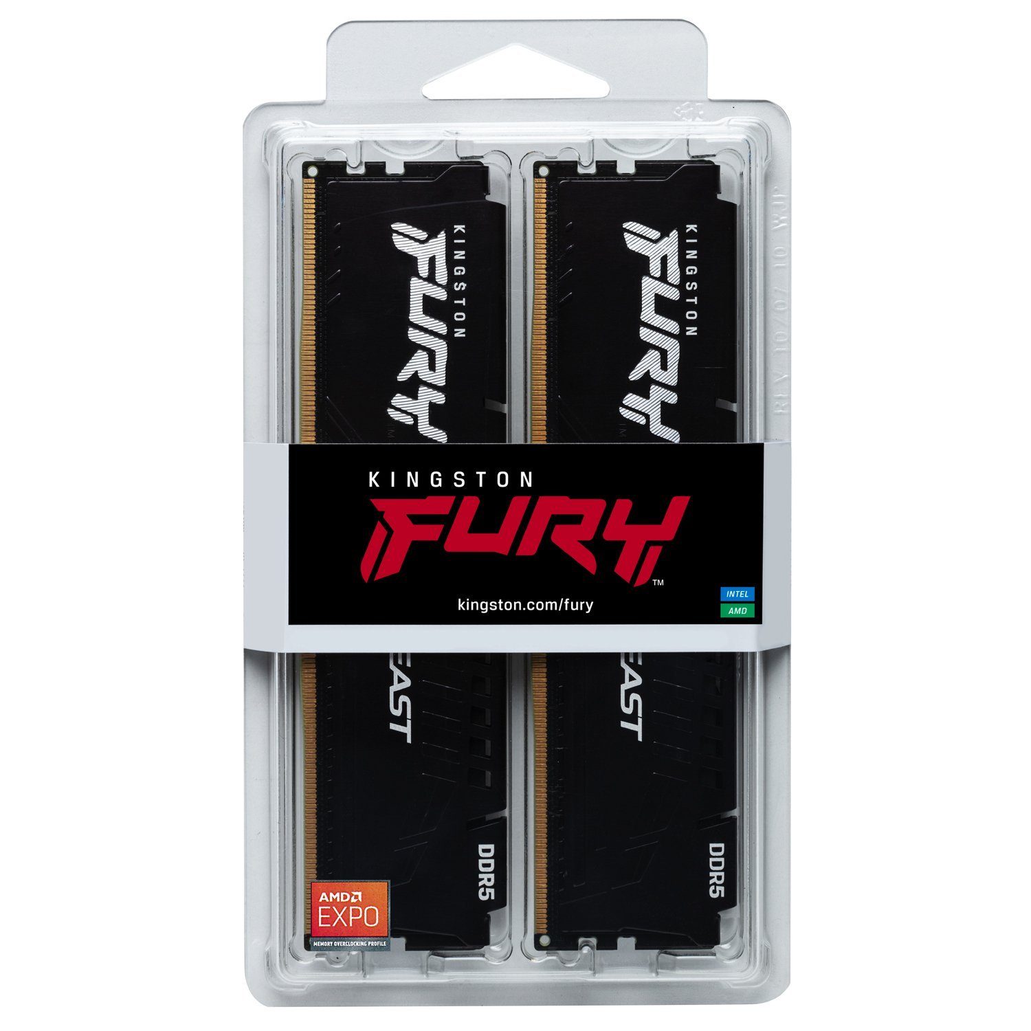 Пам'ять DDR5 RAM_64Gb (2x32Gb) 6400Mhz Kingston Fury Beast Black (KF564C32BBK2-64) - зображення 5