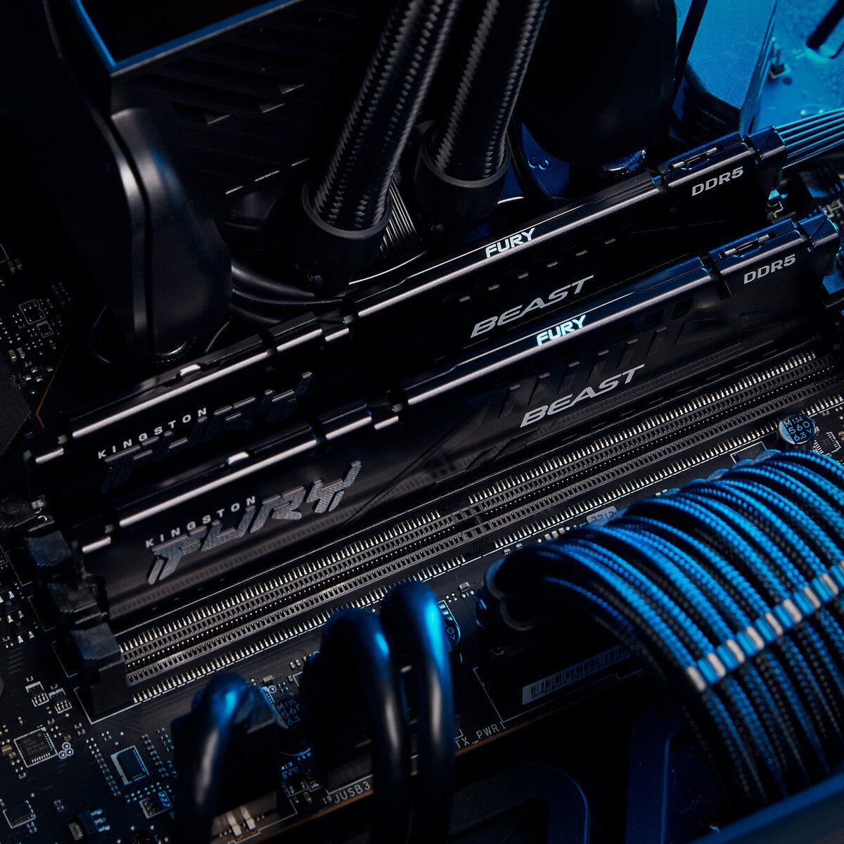 Пам'ять DDR5 RAM_64Gb (2x32Gb) 6400Mhz Kingston Fury Beast Black (KF564C32BBK2-64) - зображення 7