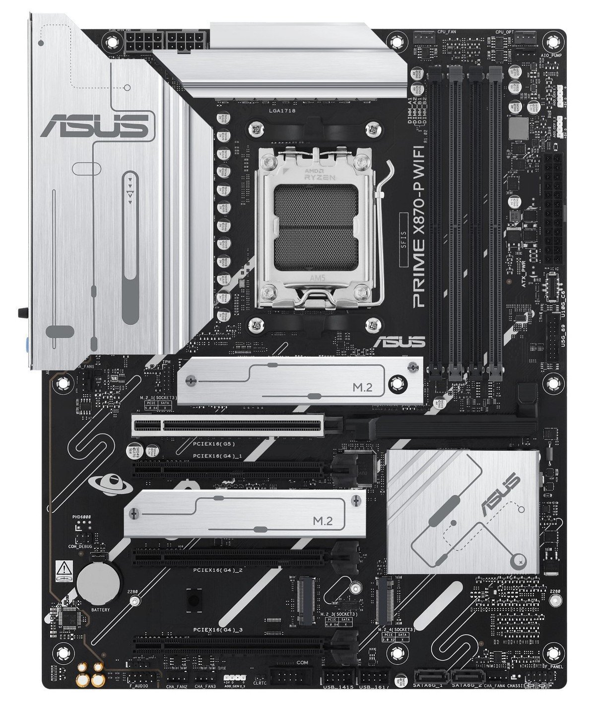Мат. плата AM5 Asus PRIME X870-P WIFI - зображення 3
