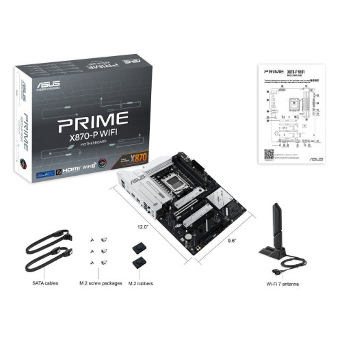 Мат. плата AM5 Asus PRIME X870-P WIFI - зображення 9