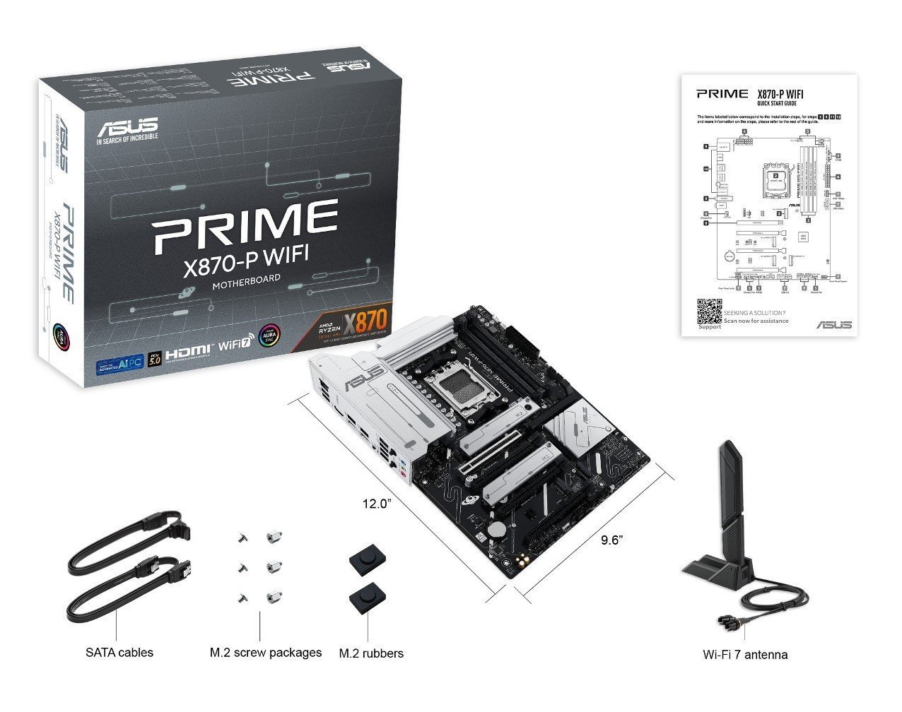 Мат. плата AM5 Asus PRIME X870-P WIFI - зображення 9