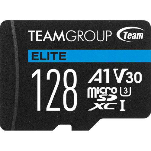 MicroSDXC 128 Gb Team Elite UHS-I U3 V30 A1 Class 10 + SD-adapter - зображення 2