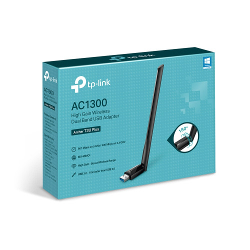 Мережева карта Wireless USB Wi-Fi TP-Link ARCHER T3U PLUS - зображення 5