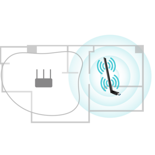 Мережева карта Wireless USB Wi-Fi TP-Link ARCHER T3U PLUS - зображення 4