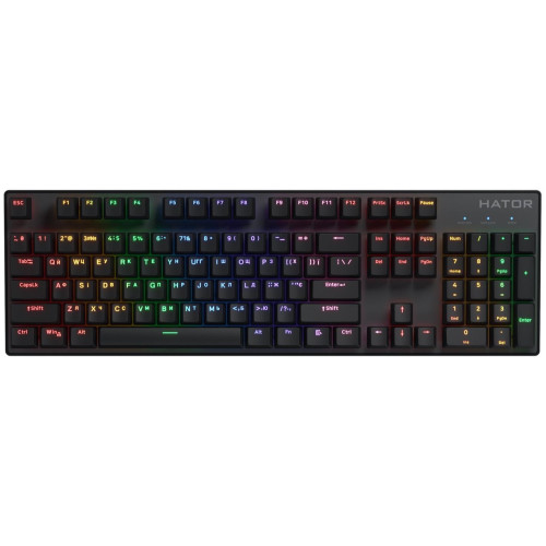 Клавіатура Hator Icefall Mecha Rainbow Wireless\/USB Black (HTK204UA) - зображення 2
