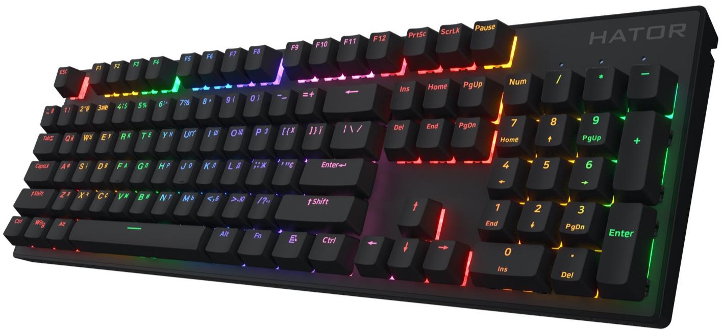 Клавіатура Hator Icefall Mecha Rainbow Wireless\/USB Black (HTK204UA) - зображення 1