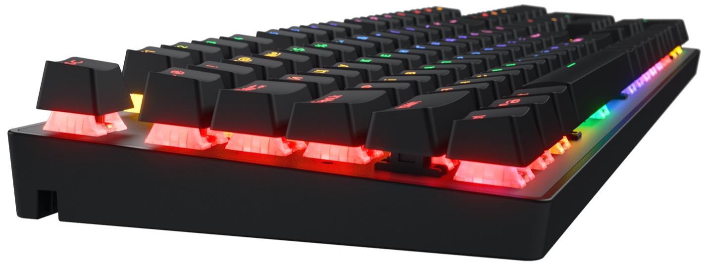 Клавіатура Hator Icefall Mecha Rainbow Wireless\/USB Black (HTK204UA) - зображення 4