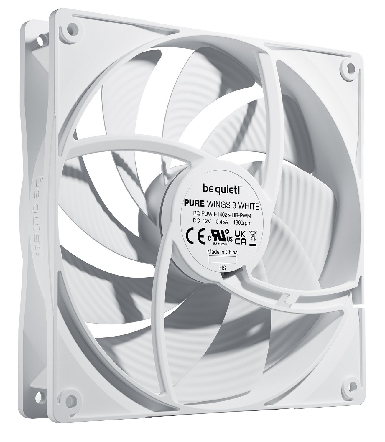 Вентилятор для корпусів 140mm be quiet! Pure Wings 3 PWM High-Speed White (BL113) - зображення 2