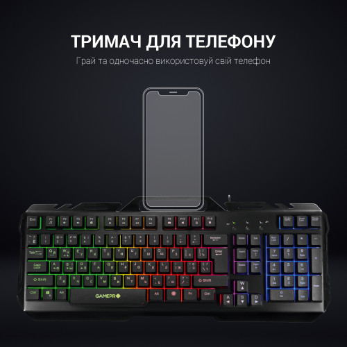 Клавіатура GamePro GK670 USB Black - зображення 4