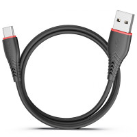 Кабель USB2  АM-Type C Pixus Start, 1м, 3A, PVC, black