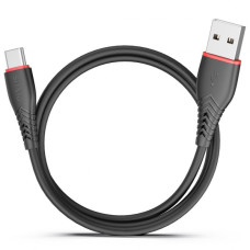 Кабель USB2 АM-Type C Pixus Start, 1м, 3A, PVC, black - зображення 1