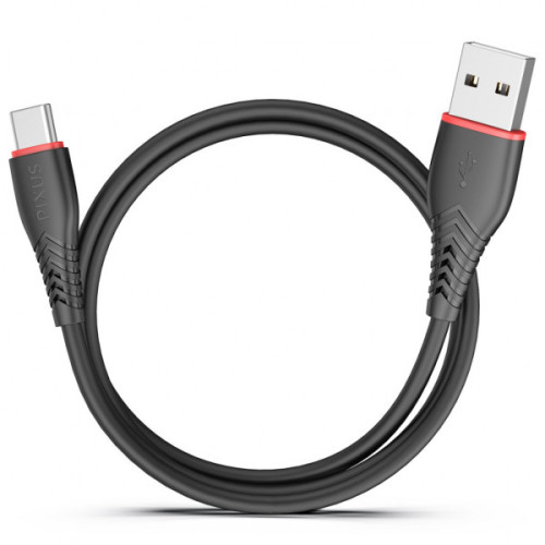 Кабель USB2 АM-Type C Pixus Start, 1м, 3A, PVC, black - зображення 1