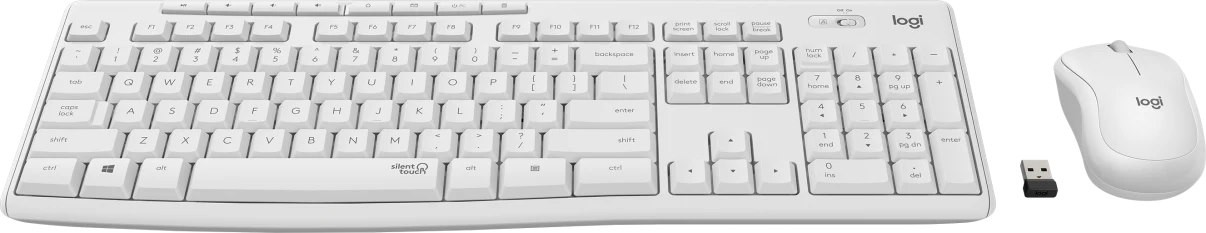 Комплект безпровідний Logitech MK295 Silent Wireless Combo White - зображення 2