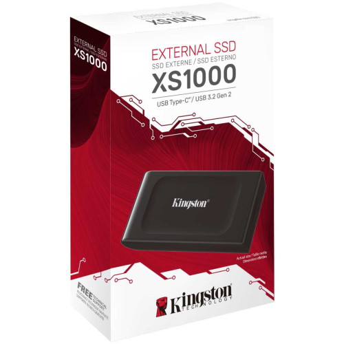 Зовнішній накопичувач SSD 1TB Kingston XS1000 (SXS1000\/1000G) - зображення 3