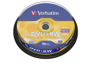 Диск DVD+RW Verbatim 4,7Gb 4x Cake box 10шт - зображення 1