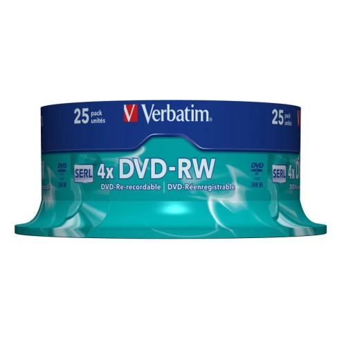 Диск DVD-RW Verbatim 4,7Gb 4x Cake box 25 шт - зображення 2