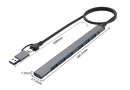 Концентратор USB 3.0 XoKo XK-AC-700m-SL - зображення 3