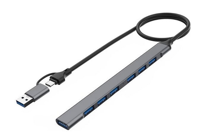 Концентратор USB 3.0 XoKo XK-AC-700m-SL - зображення 1