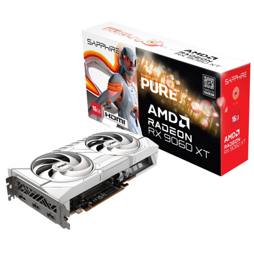 Відеокарта ATI Radeon RX 9060 XT 16 Gb GDDR6 Sapphire Pure OC (11350-02-20G) - зображення 1