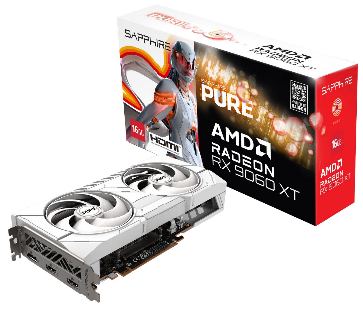 Відеокарта ATI Radeon RX 9060 XT 16 Gb GDDR6 Sapphire Pure OC (11350-02-20G) - зображення 1
