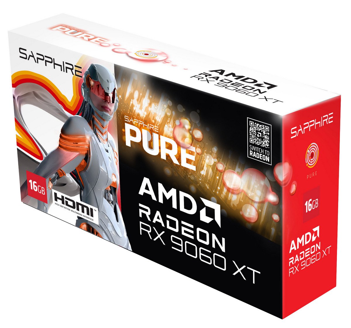 Відеокарта ATI Radeon RX 9060 XT 16 Gb GDDR6 Sapphire Pure OC (11350-02-20G) - зображення 7