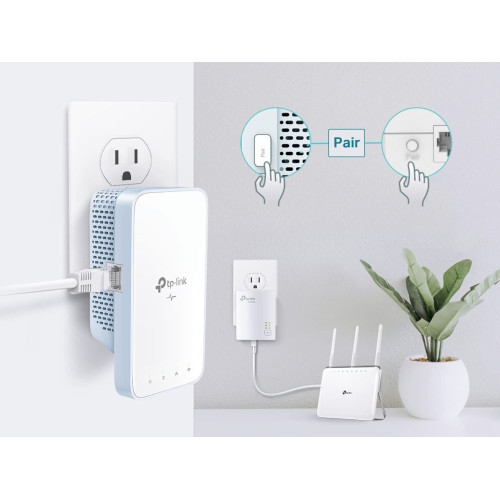 Мережевий адаптер PowerLine TP-Link AV1000 з підтримкою Mesh та Wi-Fi AC1200 (TL-WPA7517KIT) - зображення 8