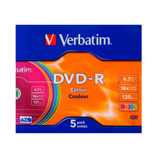 Диск DVD-R 4.7Gb 16x Verbatim Color (43557_1) - зображення 1